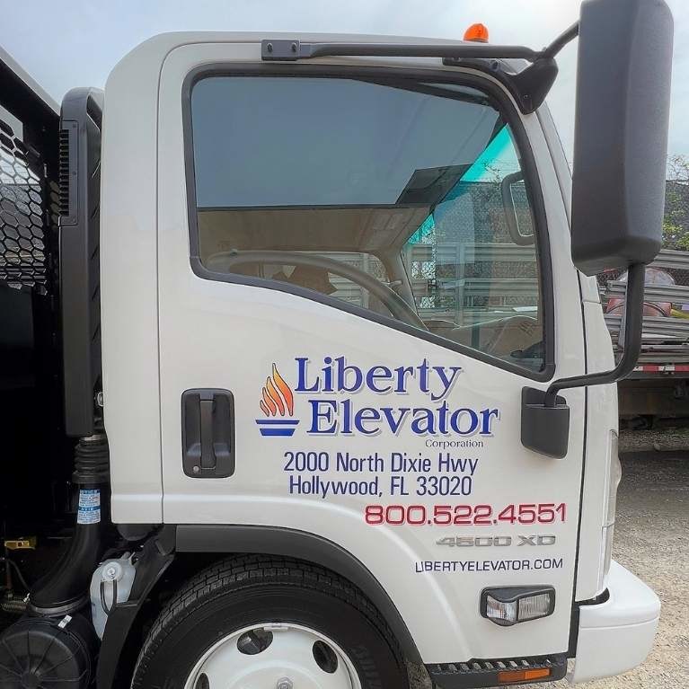 Liberty Elevator Delivery Truck in South Florida